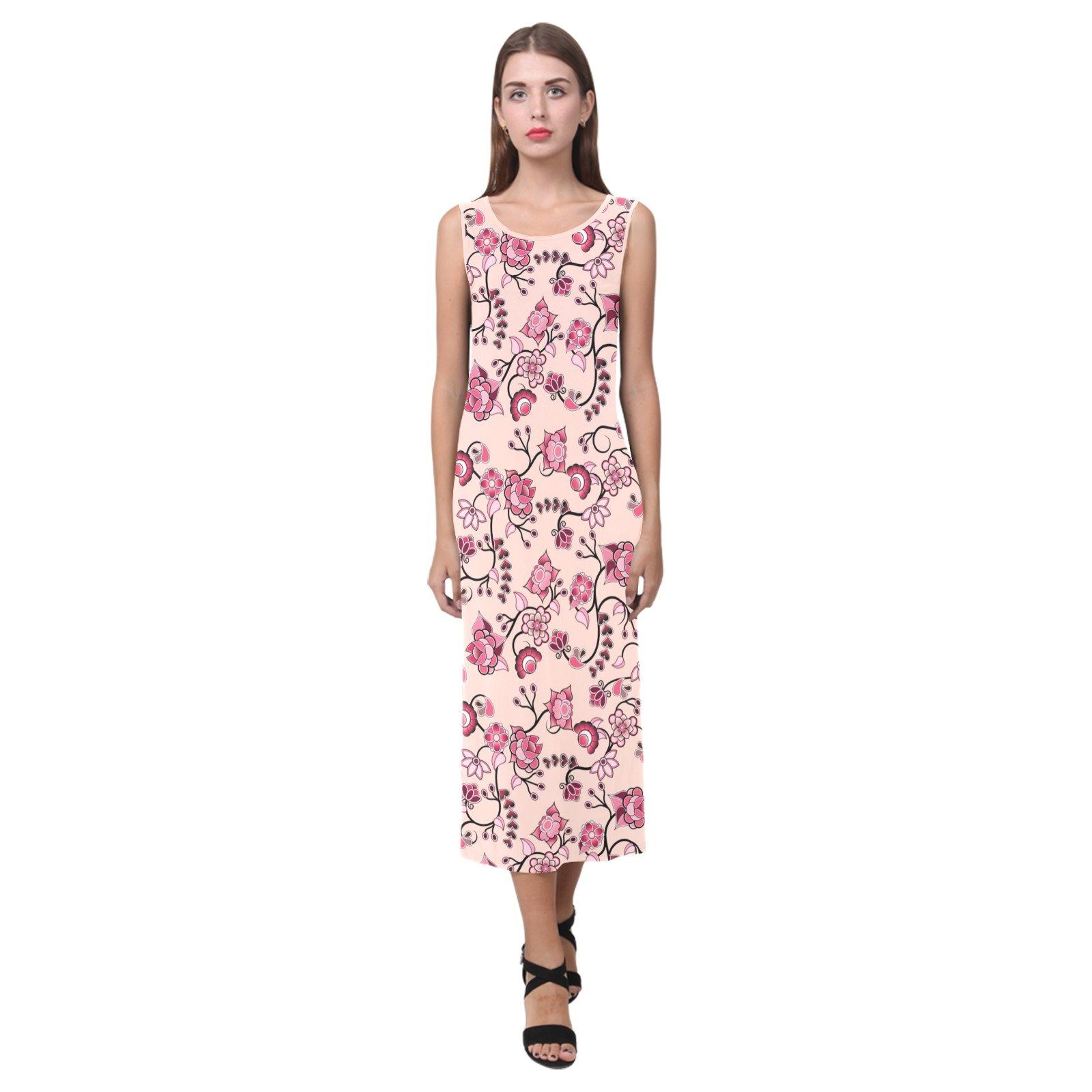 Floral Amour Phaedra Sleeveless Open Fork Long Dress (Model D08) Phaedra Sleeveless Open Fork Long Dress (D08) e-joyer