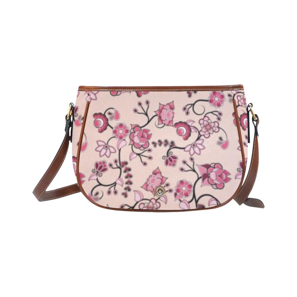 Floral Amour Saddle Bag/Small (Model 1649) Full Customization bag e-joyer