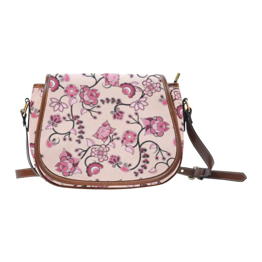 Floral Amour Saddle Bag/Small (Model 1649) Full Customization bag e-joyer