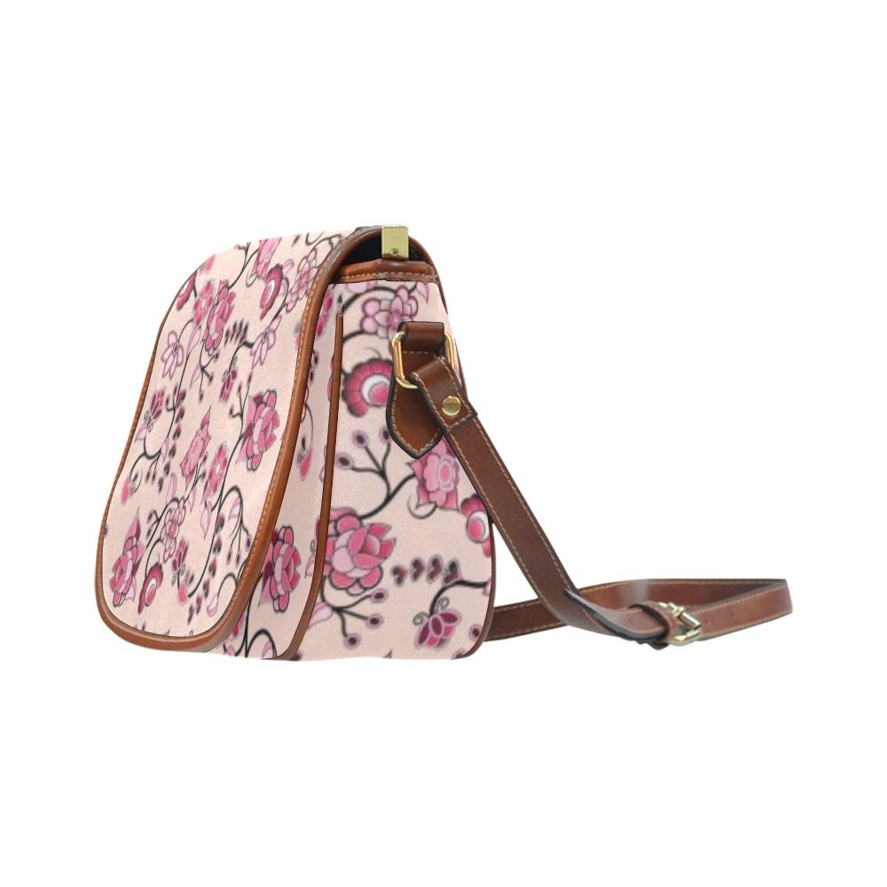 Floral Amour Saddle Bag/Small (Model 1649) Full Customization bag e-joyer