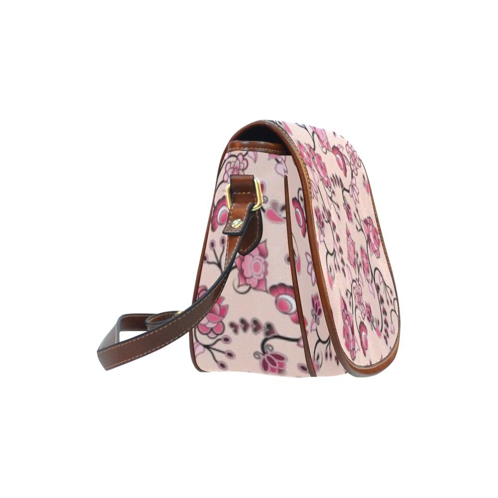 Floral Amour Saddle Bag/Small (Model 1649) Full Customization bag e-joyer