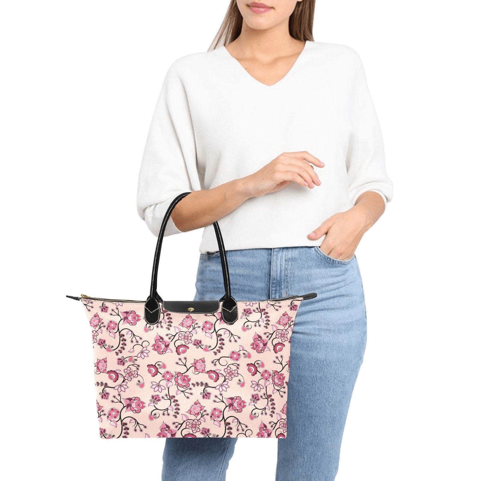Floral Amour Single-Shoulder Lady Handbag (Model 1714) bag e-joyer