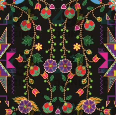 Floral and Geomteric Dance - 03 Satin Fabric 49DzineStore