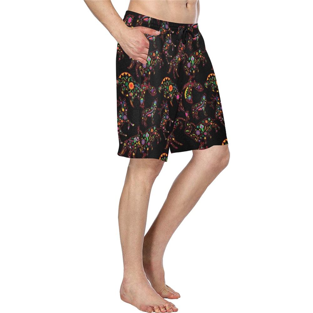 Floral Animal Men's All Over Print Casual Shorts (Model L23) Men's Casual Shorts (L23) e-joyer