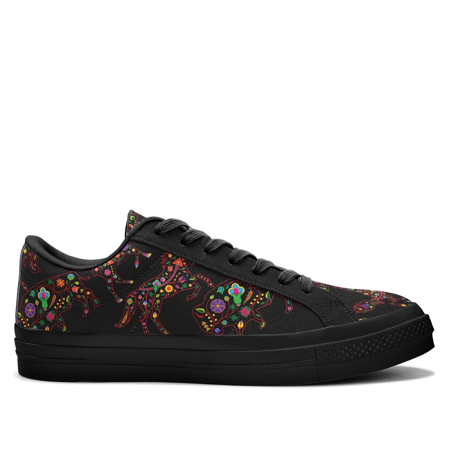 Floral Animals Aapisi Low Top Canvas Shoes Black Sole aapisi Herman