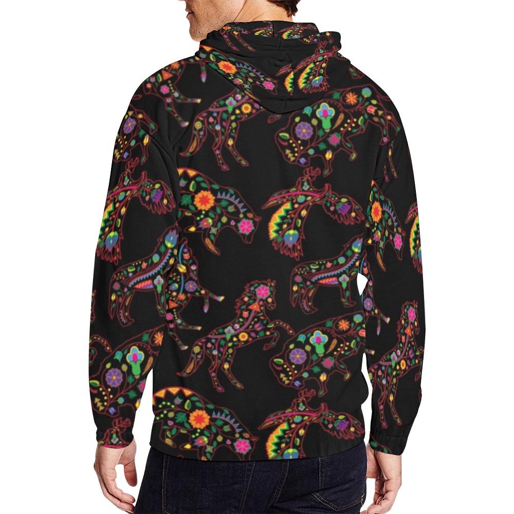 Floral Animals All Over Print Full Zip Hoodie for Men (Model H14) All Over Print Full Zip Hoodie for Men (H14) e-joyer 