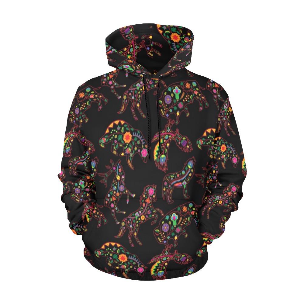 Floral Animals All Over Print Hoodie for Women (USA Size) (Model H13) All Over Print Hoodie for Women (H13) e-joyer
