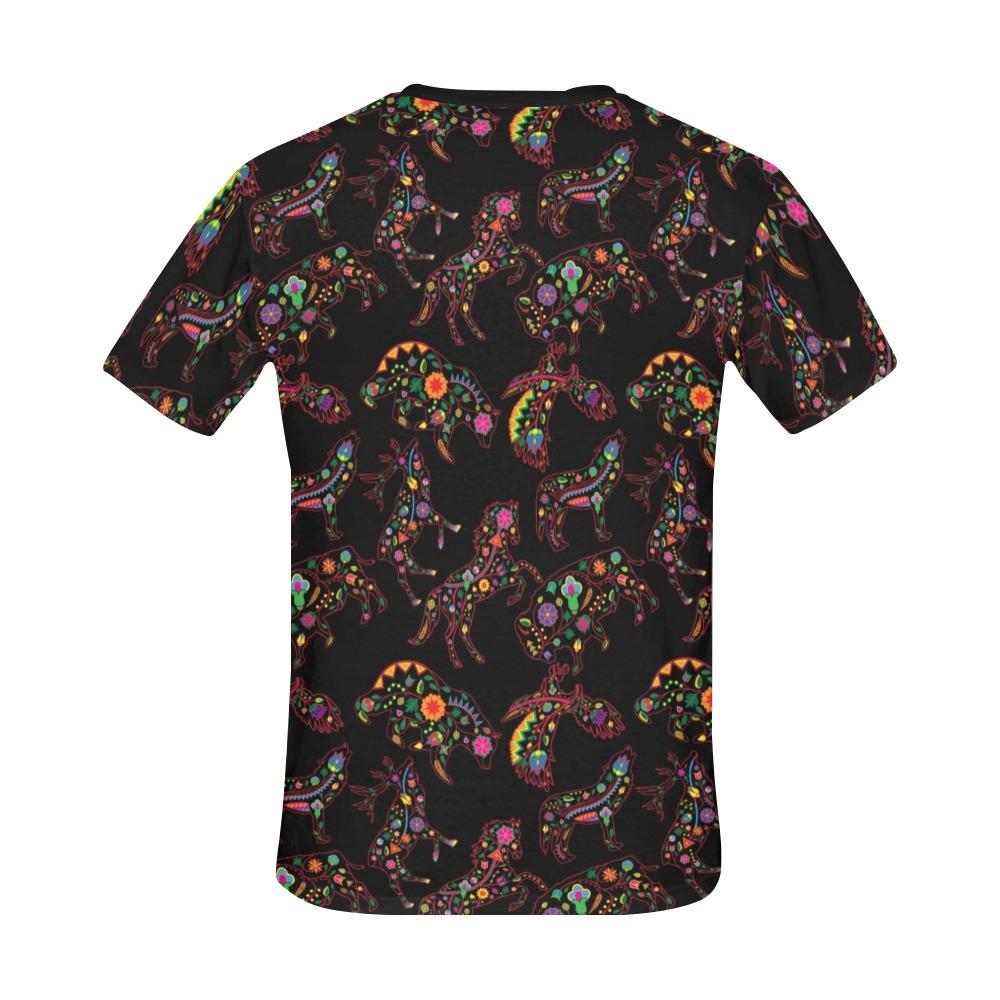 Floral Animals All Over Print T-Shirt for Men (USA Size) (Model T40) All Over Print T-Shirt for Men (T40) e-joyer