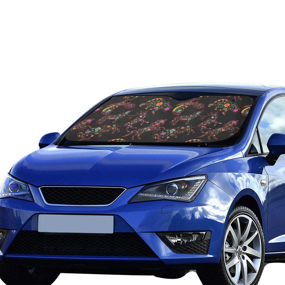 Floral Animals Car Sun Shade 55"x30" Car Sun Shade e-joyer