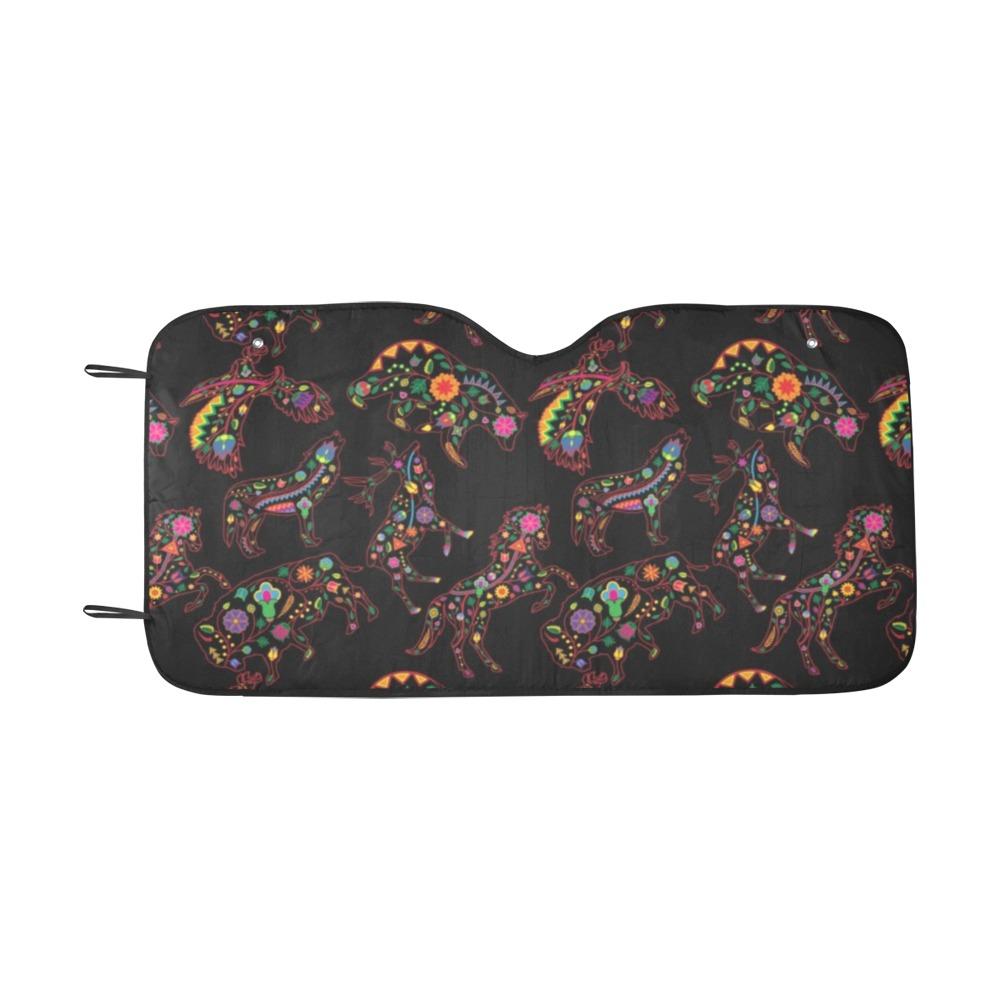 Floral Animals Car Sun Shade 55"x30" Car Sun Shade e-joyer 