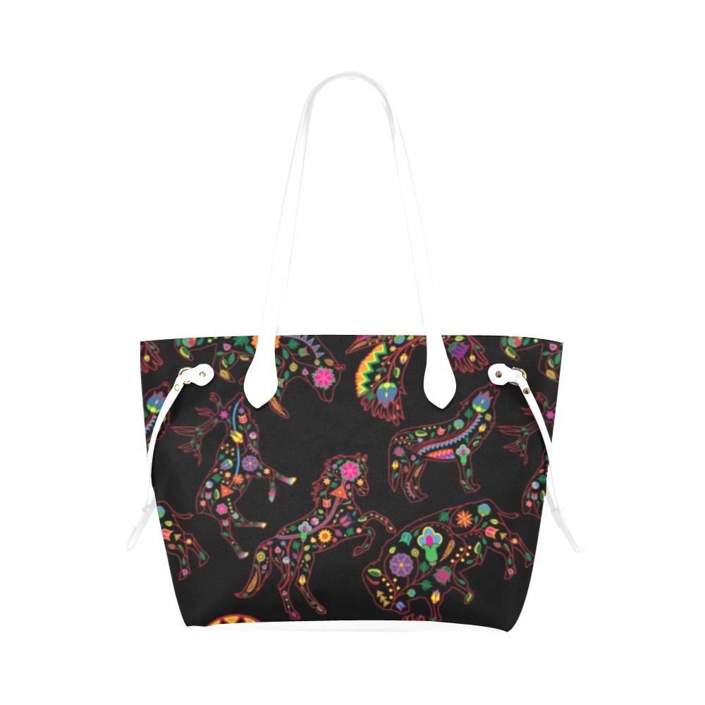 Floral Animals Clover Canvas Tote Bag (Model 1661) Clover Canvas Tote Bag (1661) e-joyer