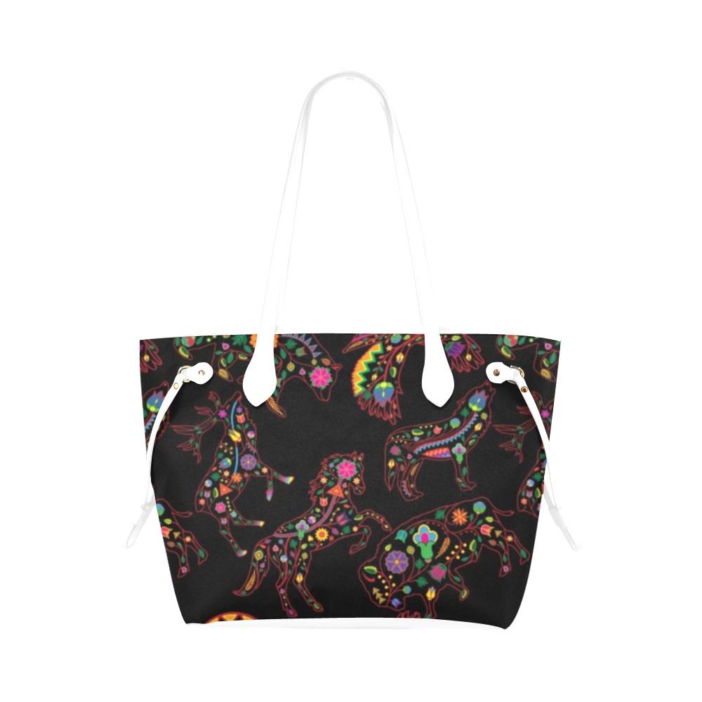 Floral Animals Clover Canvas Tote Bag (Model 1661) Clover Canvas Tote Bag (1661) e-joyer