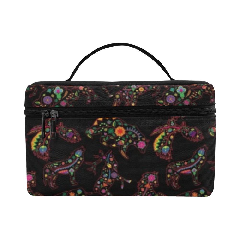 Floral Animals Cosmetic Bag/Large (Model 1658) Cosmetic Bag e-joyer