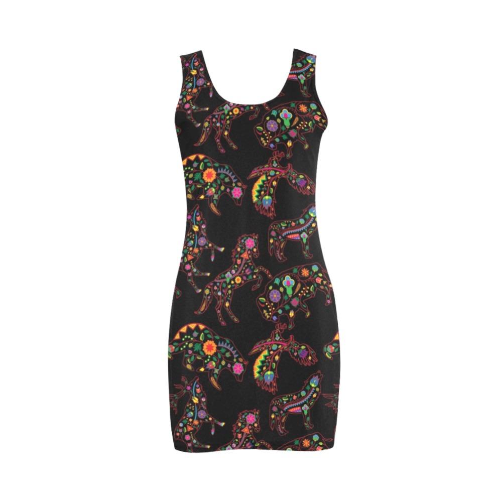 Floral Animals Medea Vest Dress (Model D06) Medea Vest Dress (D06) e-joyer
