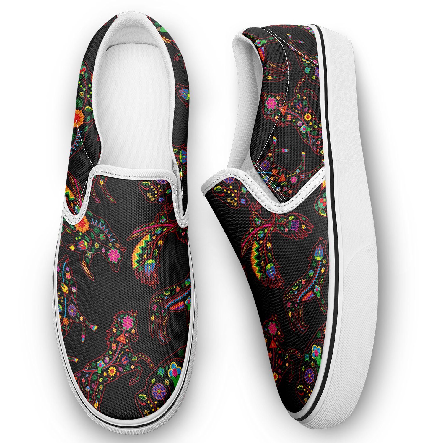 Floral Animals Otoyimm Kid's Canvas Slip On Shoes otoyimm Herman