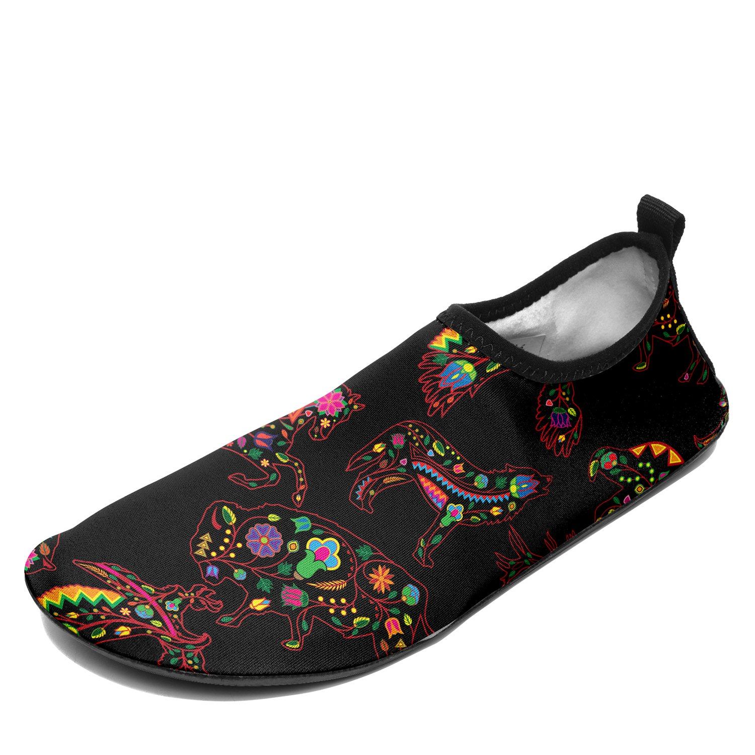 Floral Animals Sockamoccs Kid's Slip On Shoes Herman