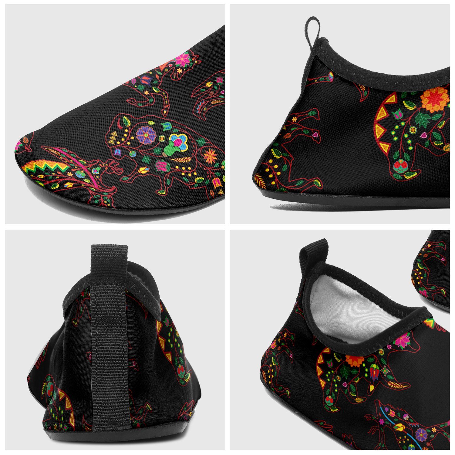 Floral Animals Sockamoccs Kid's Slip On Shoes Herman