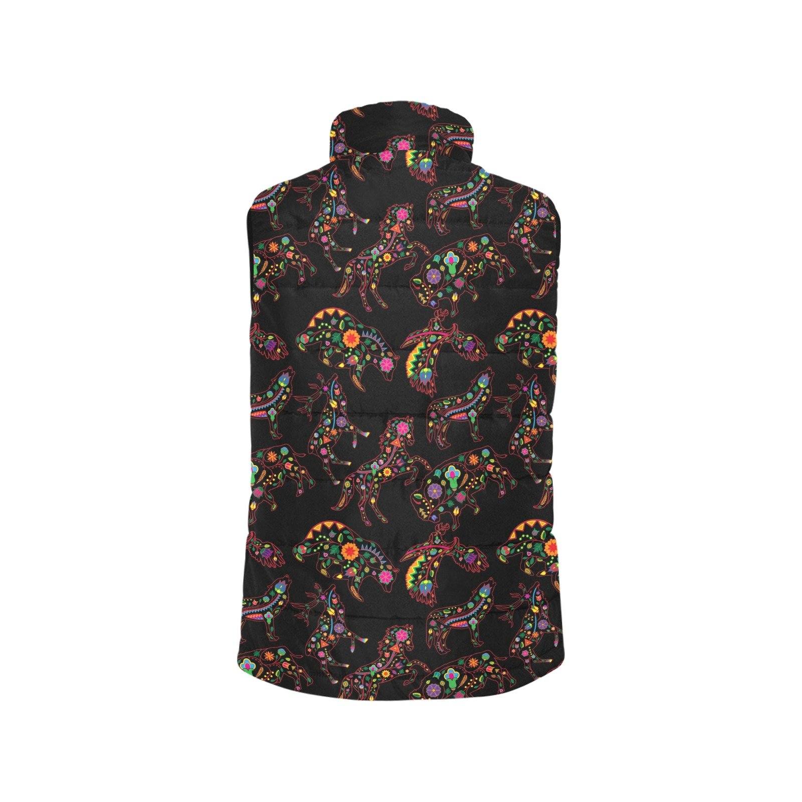 Floral Animals Women's Padded Vest Jacket (Model H44) Women's Padded Vest Jacket (H44) e-joyer