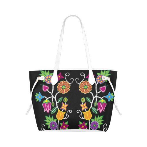 Floral Beadwork-01 Clover Canvas Tote Bag (Model 1661) Clover Canvas Tote Bag (1661) e-joyer