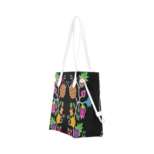 Floral Beadwork-01 Clover Canvas Tote Bag (Model 1661) Clover Canvas Tote Bag (1661) e-joyer