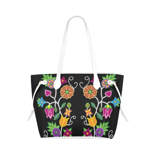 Floral Beadwork-01 Clover Canvas Tote Bag (Model 1661) Clover Canvas Tote Bag (1661) e-joyer