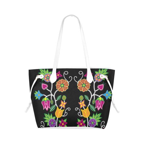 Floral Beadwork-01 Clover Canvas Tote Bag (Model 1661) Clover Canvas Tote Bag (1661) e-joyer 