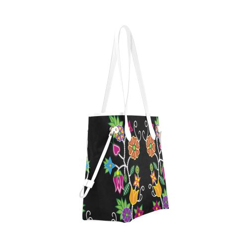Floral Beadwork-01 Clover Canvas Tote Bag (Model 1661) Clover Canvas Tote Bag (1661) e-joyer