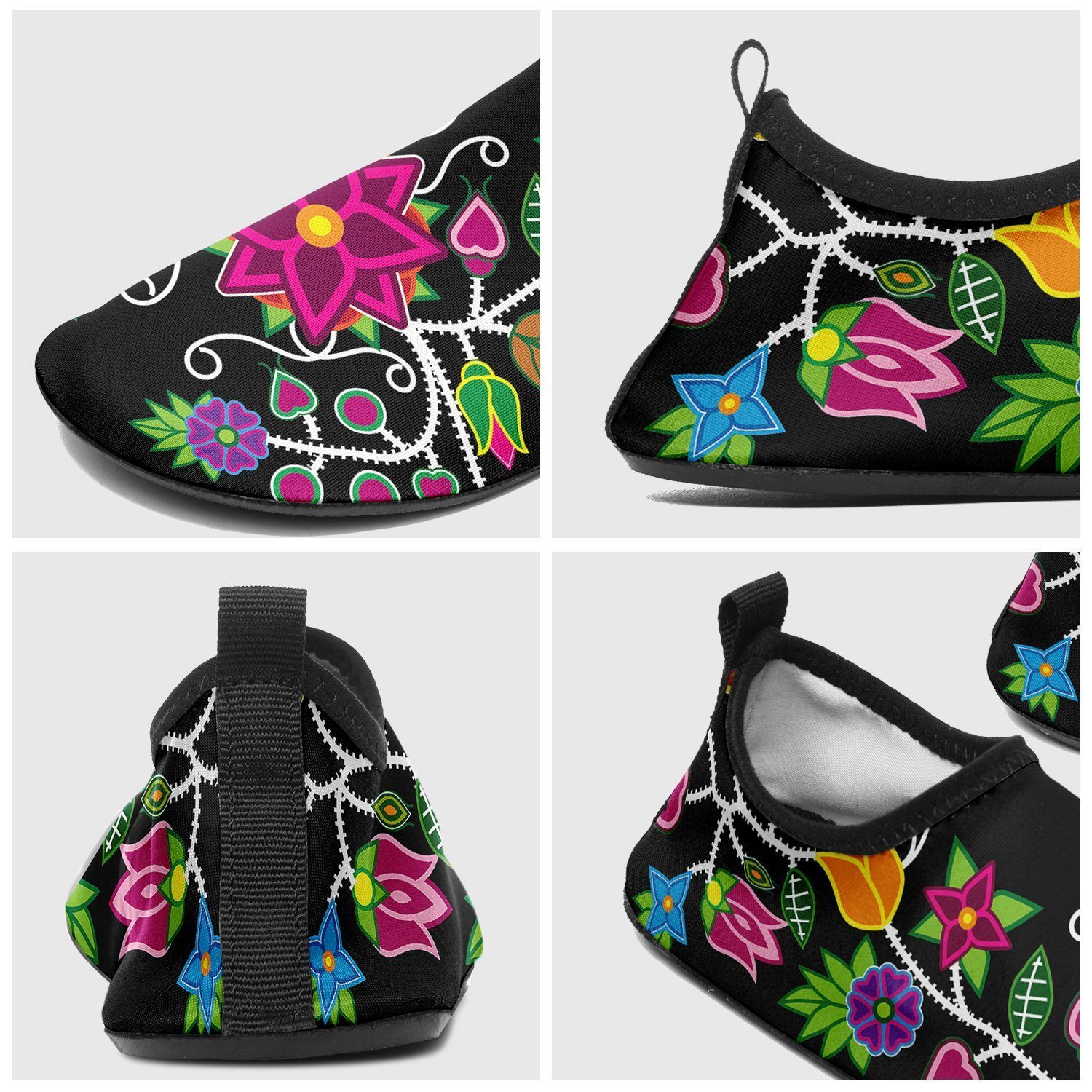 Floral Beadwork - 01 Sockamoccs Kid's Slip On Shoes 49 Dzine