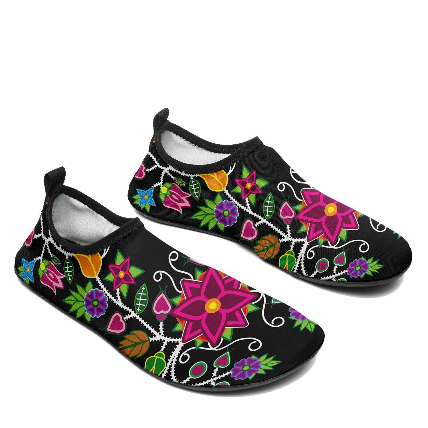 Floral Beadwork - 01 Sockamoccs Kid's Slip On Shoes 49 Dzine