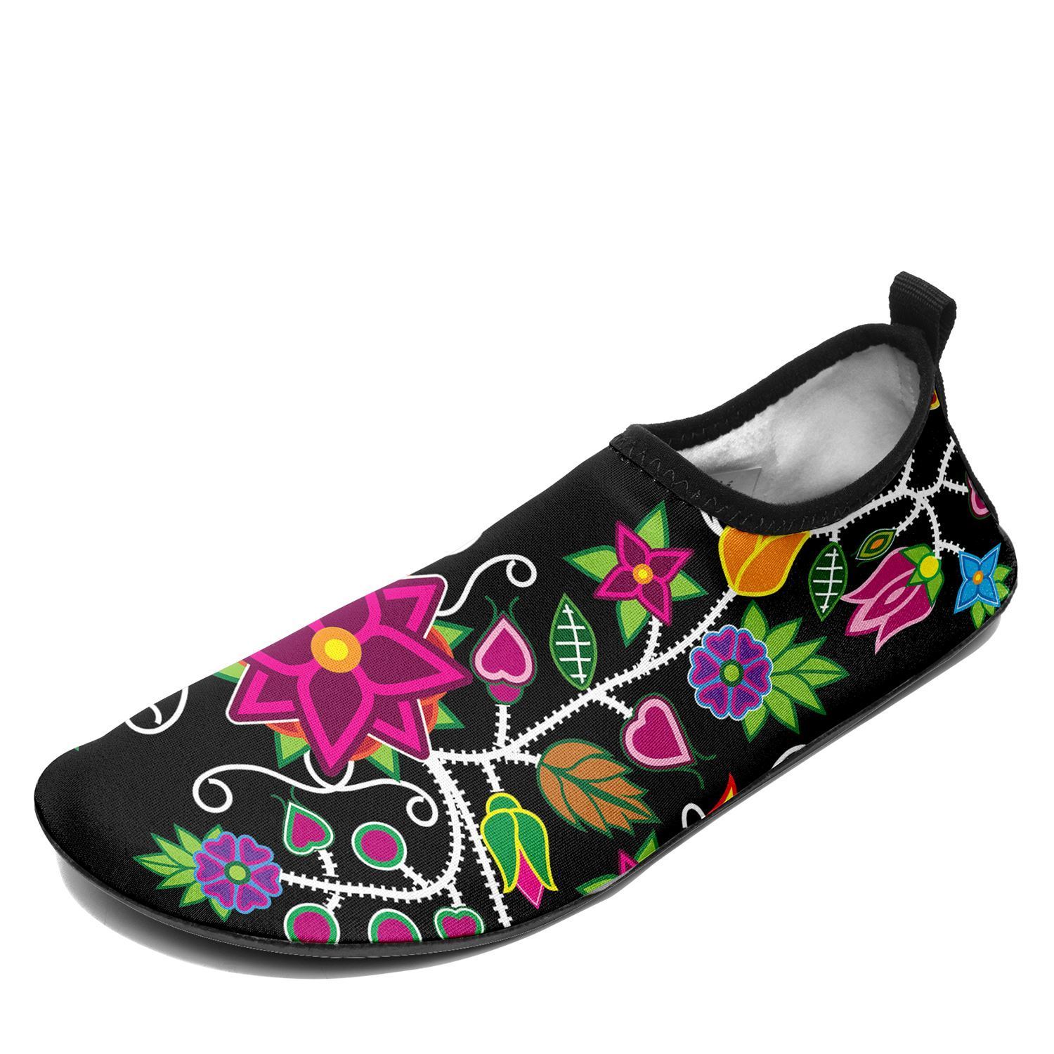 Floral Beadwork - 01 Sockamoccs Kid's Slip On Shoes 49 Dzine