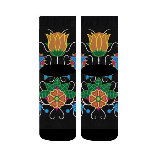 Floral Beadwork-02 Crew Socks Crew Socks e-joyer