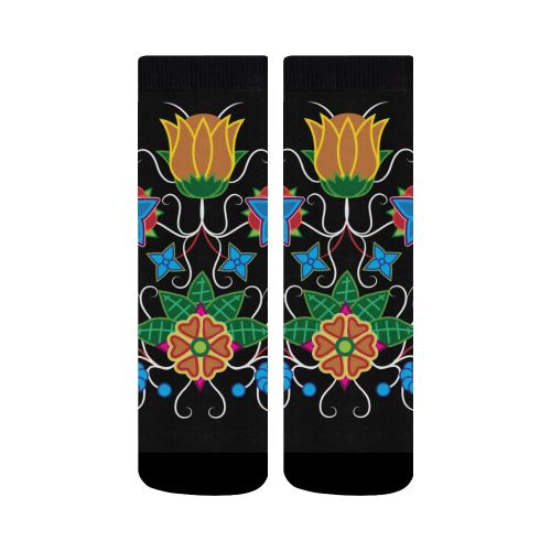 Floral Beadwork-02 Crew Socks Crew Socks e-joyer