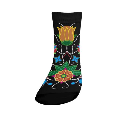 Floral Beadwork-02 Crew Socks Crew Socks e-joyer