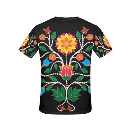 Floral Beadwork-03 All Over Print T-shirt for Women/Large Size (USA Size) (Model T40) All Over Print T-Shirt for Women/Large (T40) e-joyer