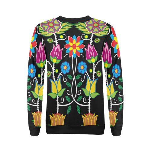 Floral Beadwork-04 All Over Print Crewneck Sweatshirt for Women (Model H18) Crewneck Sweatshirt for Women (H18) e-joyer