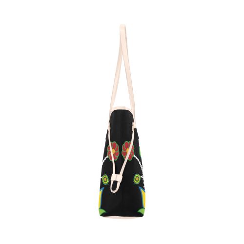 Floral Beadwork-04 Clover Canvas Tote Bag (Model 1661) Clover Canvas Tote Bag (1661) e-joyer