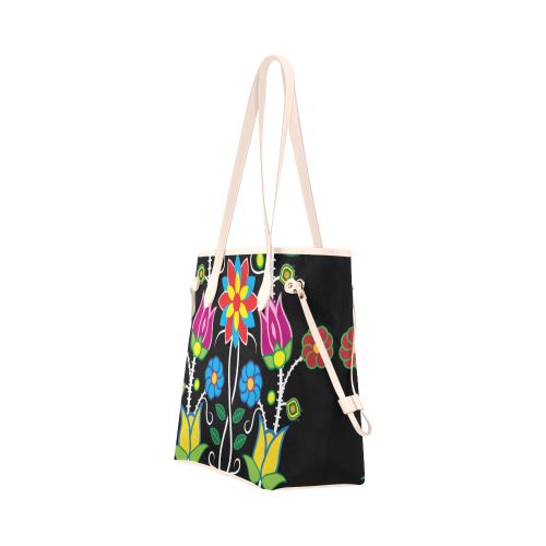 Floral Beadwork-04 Clover Canvas Tote Bag (Model 1661) Clover Canvas Tote Bag (1661) e-joyer
