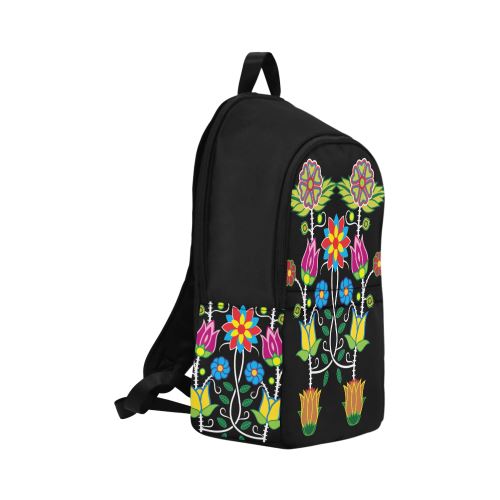 Floral Beadwork-04 Fabric Backpack for Adult (Model 1659) Casual Backpack for Adult (1659) e-joyer
