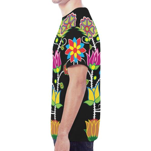 Floral Beadwork-04 New All Over Print T-shirt for Men (Model T45) New All Over Print T-shirt for Men (T45) e-joyer