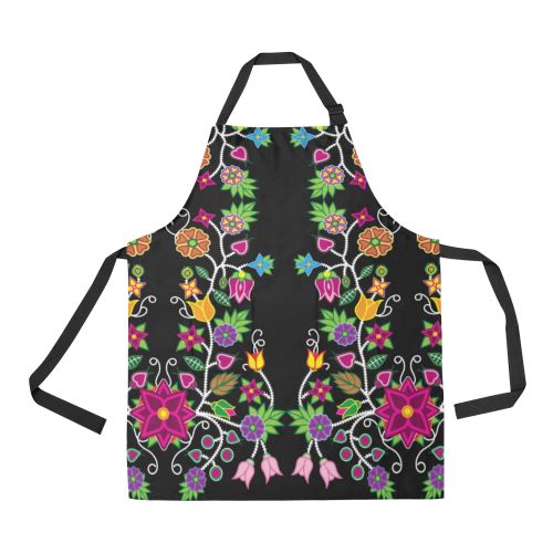 Floral Beadwork All Over Print Apron All Over Print Apron e-joyer