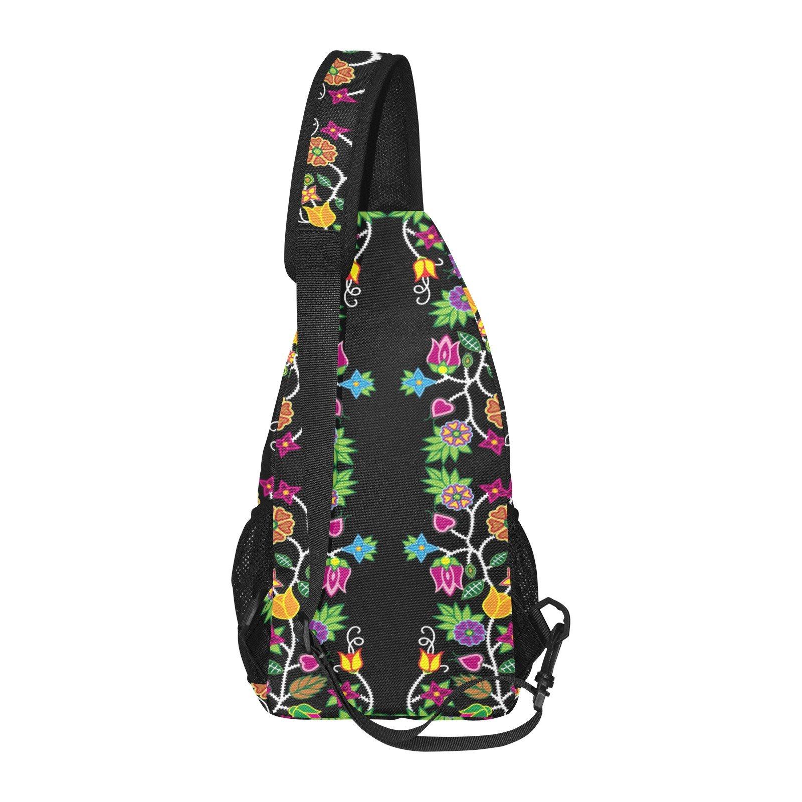 Floral Beadwork All Over Print Chest Bag (Model 1719) All Over Print Chest Bag (1719) e-joyer