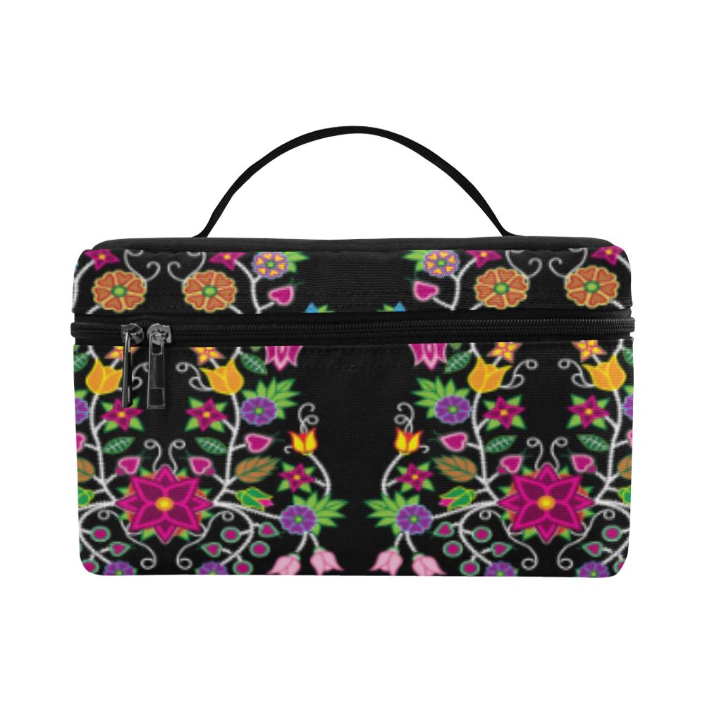 Floral Beadwork Cosmetic Bag/Large (Model 1658) Cosmetic Bag e-joyer