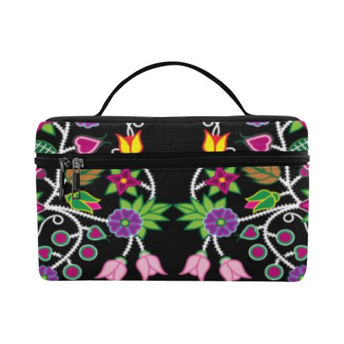 Floral Beadwork Cosmetic Bag/Large (Model 1658) Cosmetic Bag e-joyer