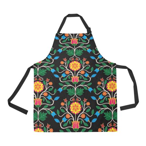 Floral Beadwork Four Clans All Over Print Apron All Over Print Apron e-joyer