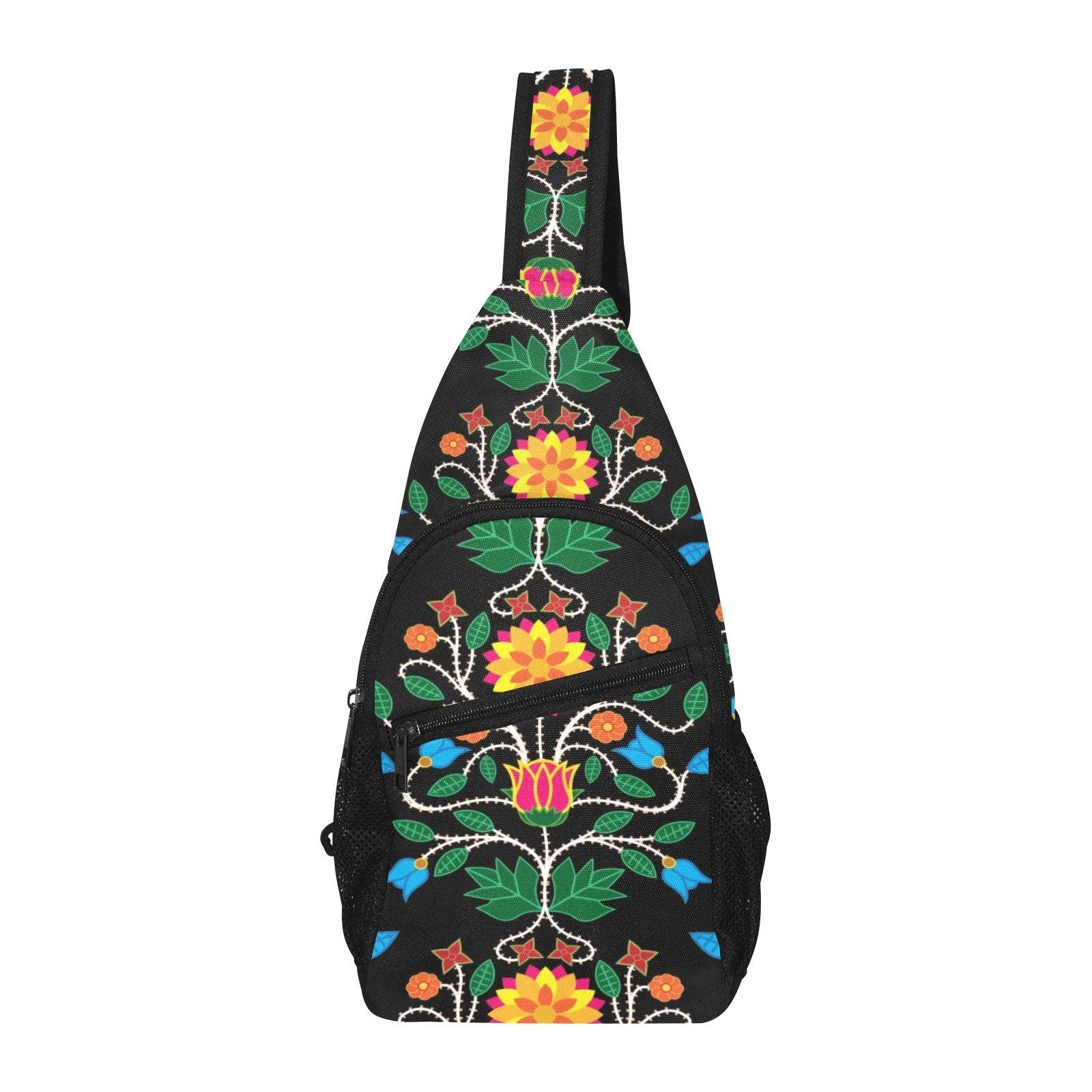 Floral Beadwork Four Clans All Over Print Chest Bag (Model 1719) All Over Print Chest Bag (1719) e-joyer