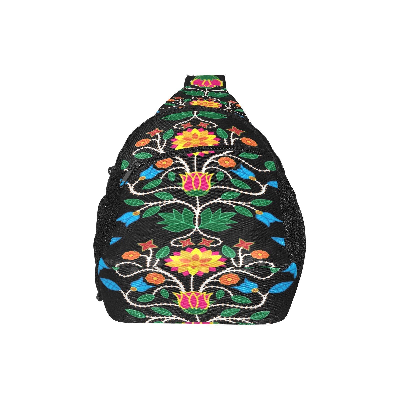 Floral Beadwork Four Clans All Over Print Chest Bag (Model 1719) All Over Print Chest Bag (1719) e-joyer