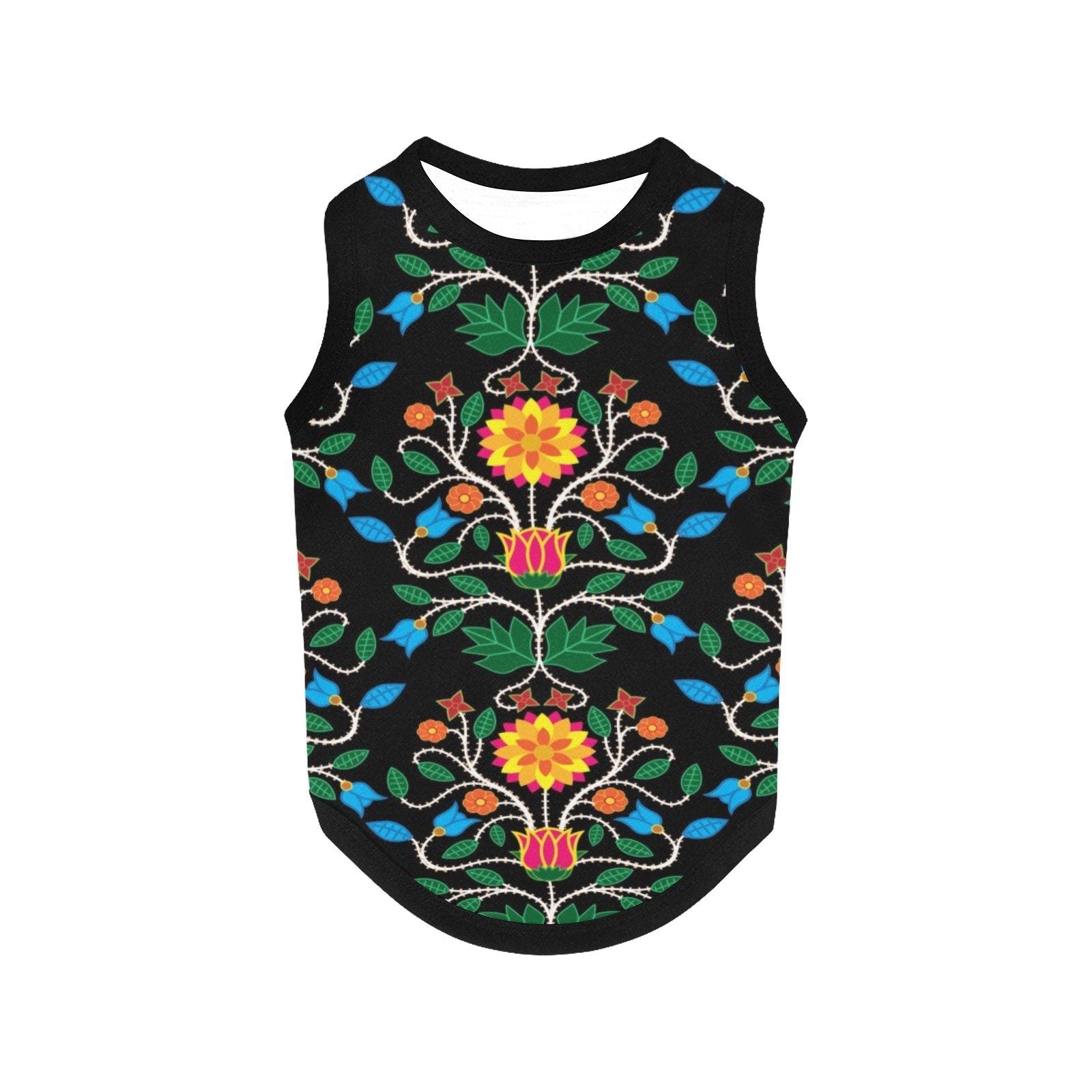 Floral Beadwork Four Clans All Over Print Pet Tank Top Pet Tank Top e-joyer