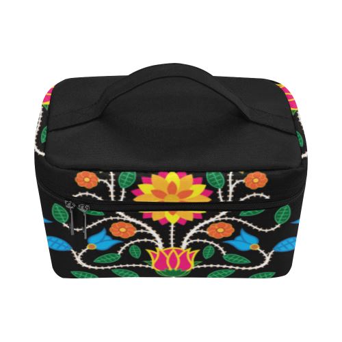 Floral Beadwork Four Clans Cosmetic Bag/Large (Model 1658) Cosmetic Bag e-joyer