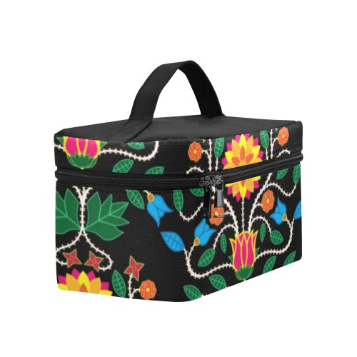 Floral Beadwork Four Clans Cosmetic Bag/Large (Model 1658) Cosmetic Bag e-joyer