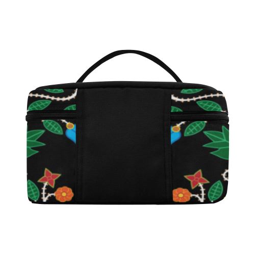 Floral Beadwork Four Clans Cosmetic Bag/Large (Model 1658) Cosmetic Bag e-joyer